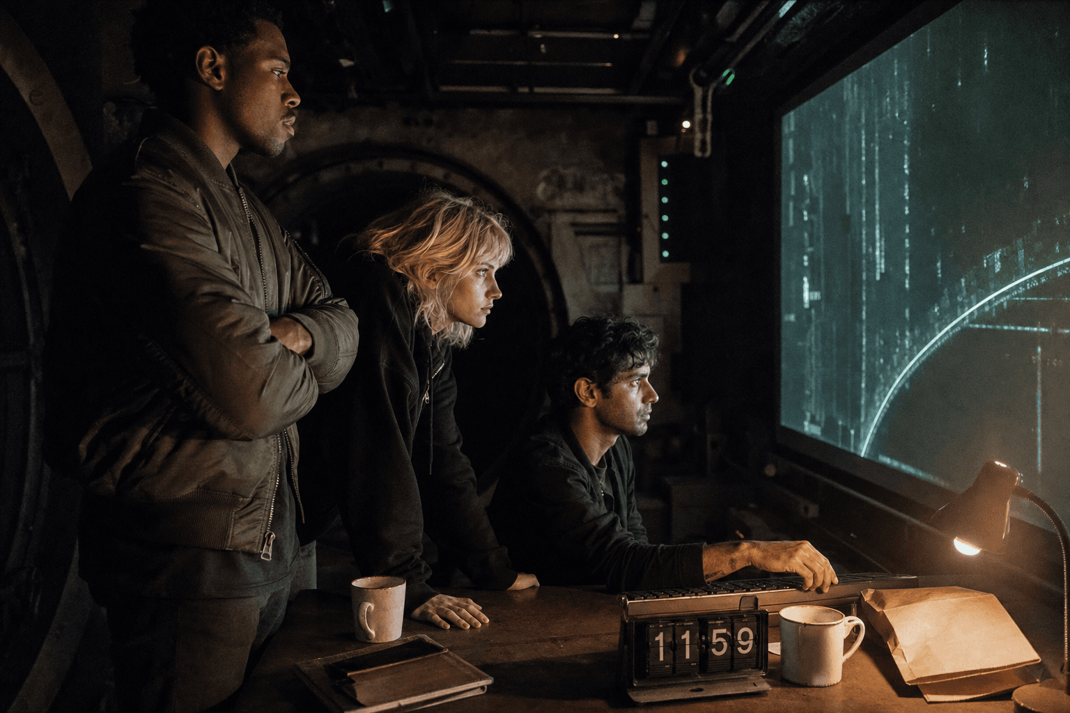Three founders holding their breath over a deploy screen at midnight